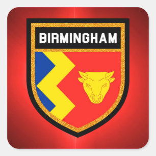 Adesivo Quadrado Bandeira de Birmingham