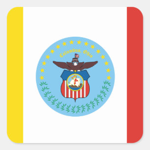 Adesivo Quadrado Bandeira de Columbus, Ohio