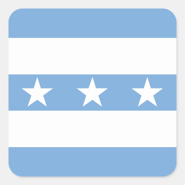 Adesivo Quadrado Bandeira de Guayaquil, Equador (Frente)