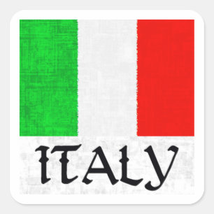 ADESIVO QUADRADO BANDEIRA DE ITALIA