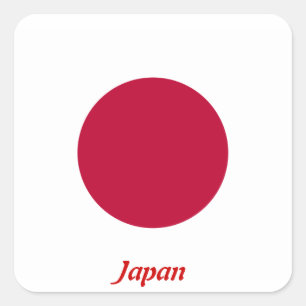 Adesivo Quadrado Bandeira de Japão