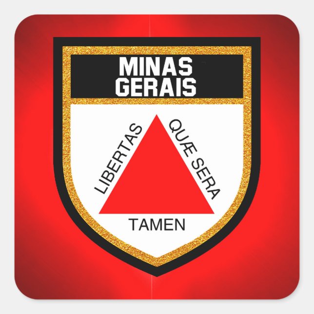 Adesivo Quadrado Bandeira de Minas (Frente)