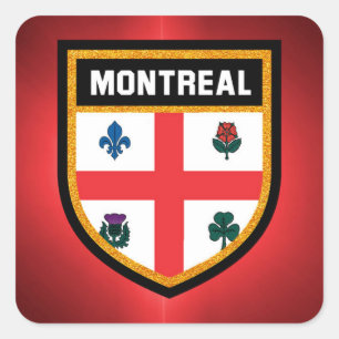 Adesivo Quadrado Bandeira de Montreal