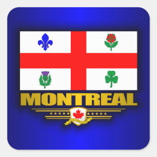 Adesivo Quadrado Bandeira de Montreal
