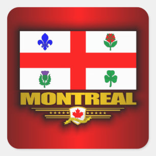 Adesivo Quadrado Bandeira de Montreal