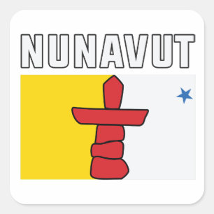 Adesivo Quadrado Bandeira de Nunavut - Canada de Nunavut