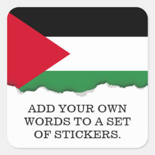 Adesivo Quadrado Bandeira de Palestina