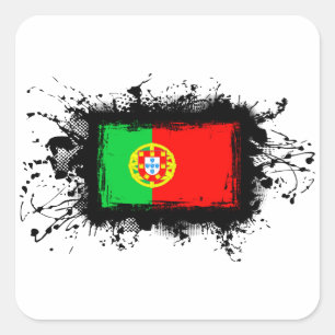 Adesivo Quadrado Bandeira de Portugal