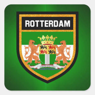 Adesivo Quadrado Bandeira de Rotterdam
