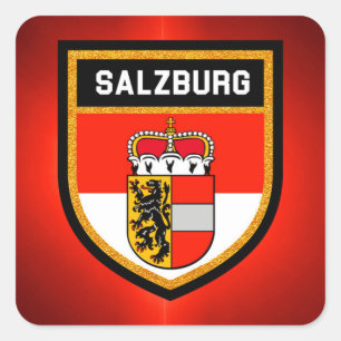 Adesivo Quadrado Bandeira de Salzburg