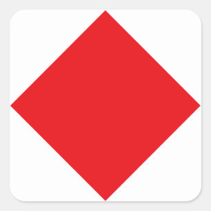Adesivo Quadrado Bandeira de Sinais do Código "F" (Foxtrot)