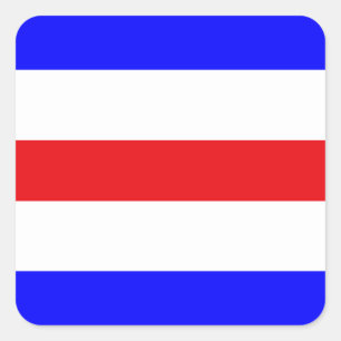 Adesivo Quadrado Bandeira de Sinalização Marítima: Letra "C" Charli