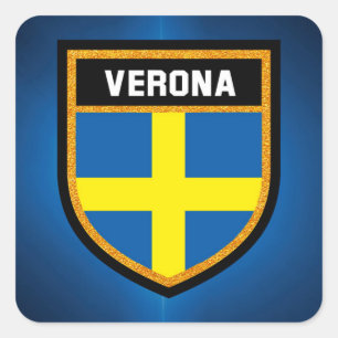 Adesivo Quadrado Bandeira de Verona