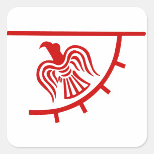 Adesivo Quadrado Bandeira de Viking Eagle