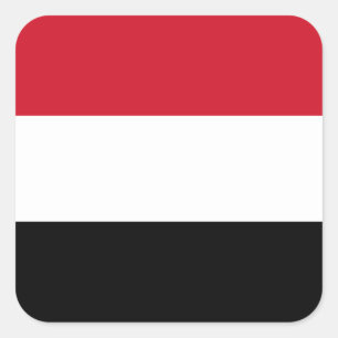 Adesivo Quadrado Bandeira de Yemen