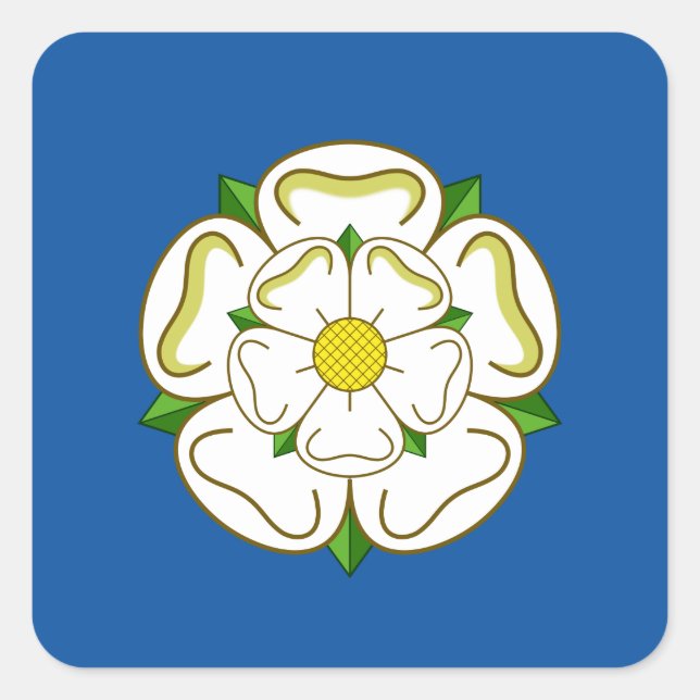 Adesivo Quadrado Bandeira de Yorkshire (Frente)
