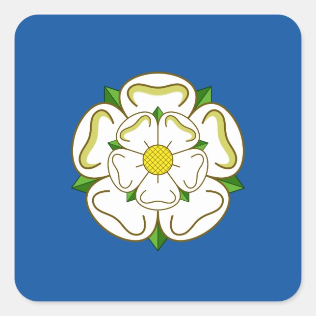 Adesivo Quadrado Bandeira de Yorkshire (Frente)