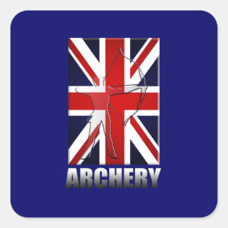 Adesivo Quadrado Bandeira do Arqueiro Britânico do Excelente da Grã