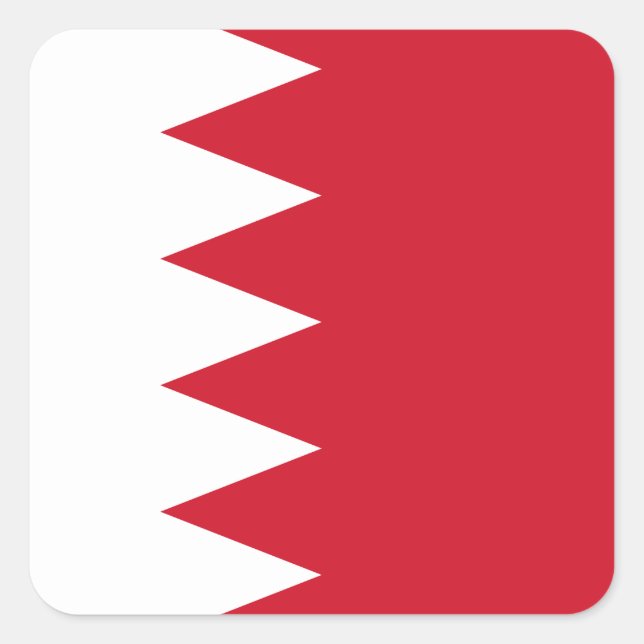 Adesivo Quadrado Bandeira do Bahrein (Frente)