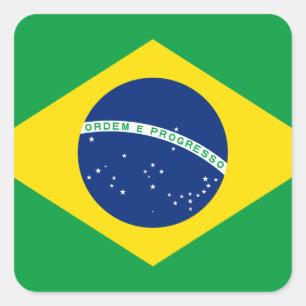Adesivo Quadrado Bandeira do Brasil