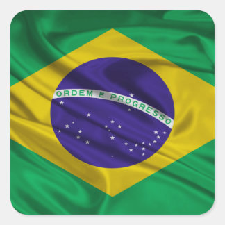 Adesivo Quadrado Bandeira do Brasil