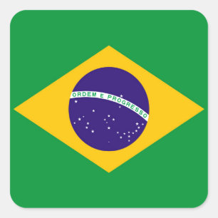 Adesivo Quadrado Bandeira do Brasil
