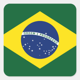 Adesivo Quadrado Bandeira do Brasil