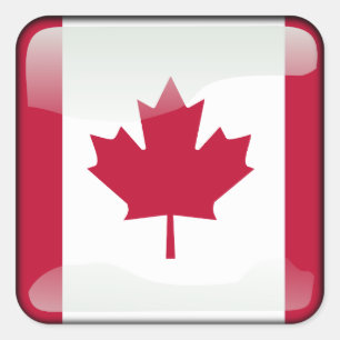 Adesivo Quadrado Bandeira do Canadá