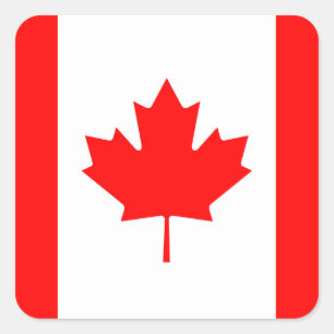 Adesivo Quadrado Bandeira do Canadá (Canadá)