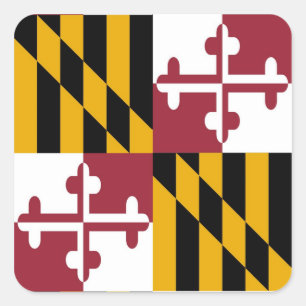 Adesivo Quadrado Bandeira do estado de Maryland