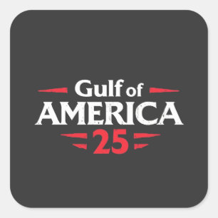 Adesivo Quadrado Bandeira do Golfo da América Patriótica Americana 