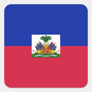 Adesivo Quadrado Bandeira do Haiti (Haiti)