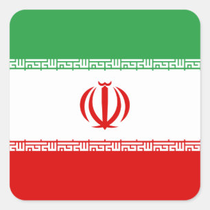 Adesivo Quadrado Bandeira do Irã (iraniano)
