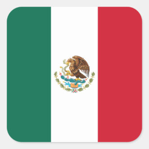 Adesivo Quadrado Bandeira do México, Bandera da República Mexicana