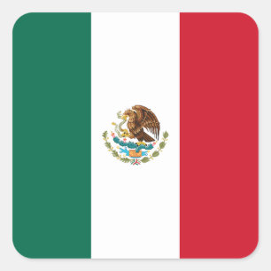 Adesivo Quadrado Bandeira do México (Mexicano)