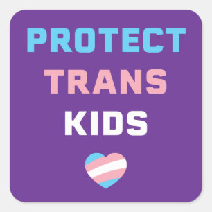 Adesivo Quadrado Bandeira do Orgulho dos Meninos Trans Coracao LGBT