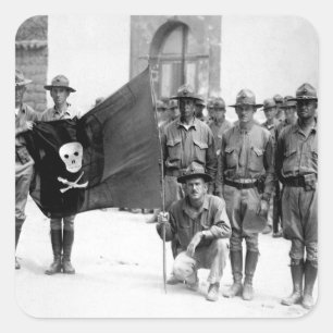 Adesivo Quadrado Bandeira do Sandino. Nicarágua, 1932 (Marine Corps
