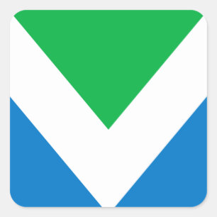 Adesivo Quadrado Bandeira do Vegan Internacional