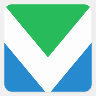 Adesivo Quadrado Bandeira do Vegan Internacional