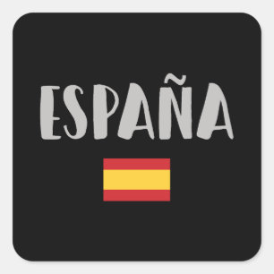 Adesivo Quadrado Bandeira do Ventilador de Futebol do espanha