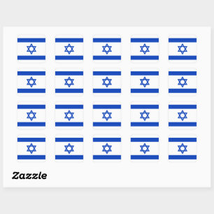 Adesivo Quadrado Bandeira do Vinheta de Israel