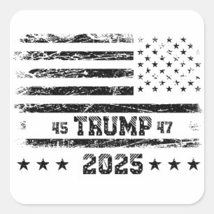 Adesivo Quadrado Bandeira dos Estados Unidos. Donald Trump.