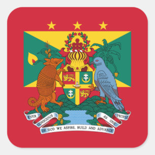 Adesivo Quadrado Bandeira e Casaco de armas de Granada