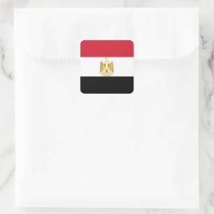 Adesivo Quadrado Bandeira egípcia