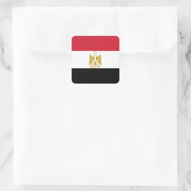 Adesivo Quadrado Bandeira egípcia (Bolsa)