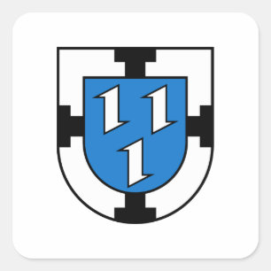 Adesivo Quadrado bandeira emblema cidade Bottrop Alemanha símbolo s