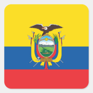 Adesivo Quadrado Bandeira Equador (Equador)