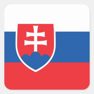 Adesivo Quadrado Bandeira Eslováquia