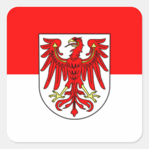 Adesivo Quadrado Bandeira - Fahne - Flagge - Alemanha -
