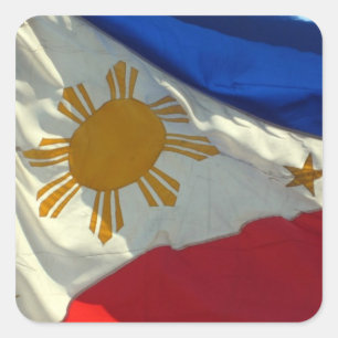 Adesivo Quadrado bandeira filipino